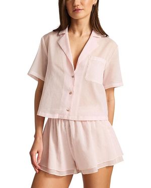 NEGATIVE Island Short Sleeve Shirt - Pink