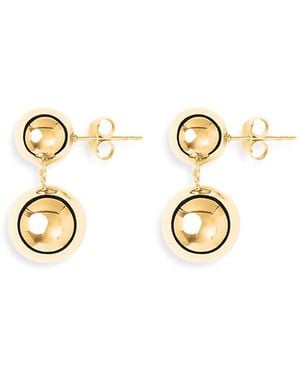 LIE STUDIO Caroline Ball Drop Earrings - Metallic