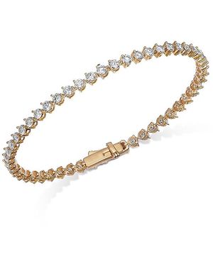 Bloomingdale's Fine Collection Luxe Collection Certified Lab Grown Diamond Tri Prong Tennis Bracelet - White