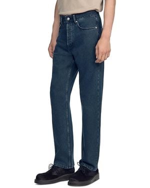Sandro Regular Fit Faded Cotton Jeans - Blue