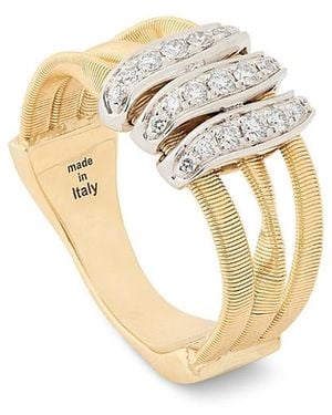 Marco Bicego 18K & Marrakech Diamond Three Row Ring, 0.213 Tcw - Metallic