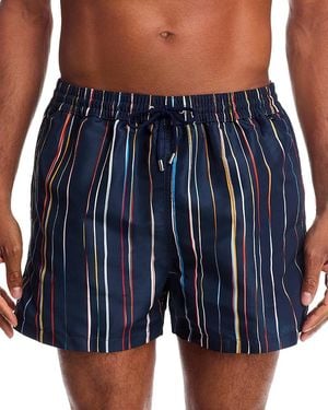 Paul Smith Printed Drawstring 5.5 Swim Trunks - Blue