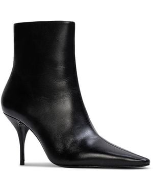 Black Suede Studio Snip Toe Classic Leather Boots - Black