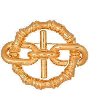 Balmain Bamboo Sync Brooch - Metallic