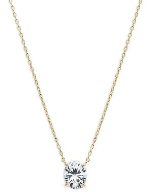 By Adina Eden Eden Juliette Cubic Zirconia Pendant Necklace, 16-19 - Metallic