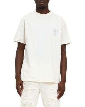 Purple Brand Short Sleeve Textured Graphic Tee - White