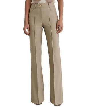 Reiss Sofia Mid Rise Flare Leg Pants - Natural