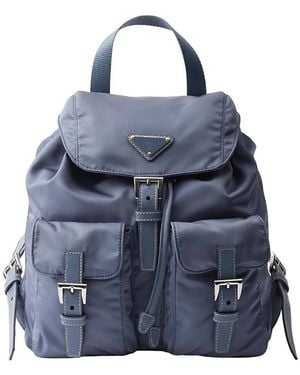 Prada Small Re-Nylon Backpack - Blue