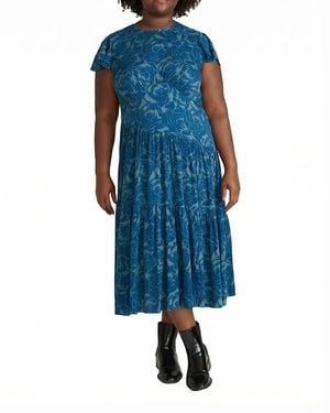 UNIVERSAL STANDARD Plus Mariella Stretch Cupro Dress - Blue