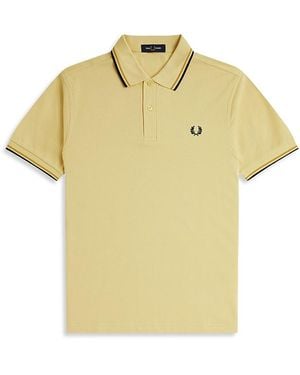 Fred Perry Twin Tipped Slim Fit Polo - Yellow