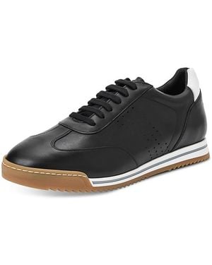 Bruno Magli Brozzi Leather Low Top Sneakers - Black