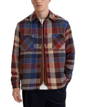 Wax London Whiting Pike Check Overshirt - Blue