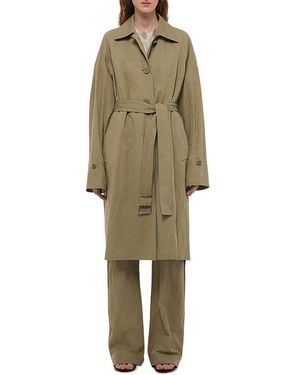 Helmut Lang Cape Trench Coat - Green