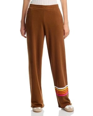 Aviator Nation Wide Leg Sweatpants - Brown