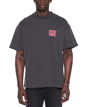 Ksubi Panthera Ekcess Oversized Short Sleeve Logo Tee - Grey