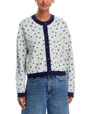 Aqua Floral Cardigan - Blue