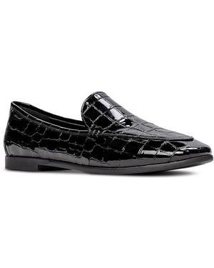 Black Suede Studio Allie Loafer Flats - Black