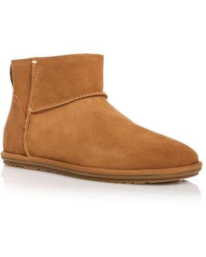 UGG Classic Mini Leather Deconstructed Booties - Brown