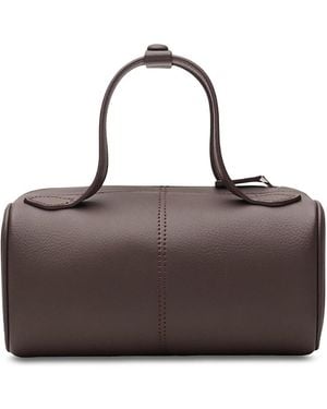 Freja Jane Structured Faux Leather Top Handle Bag - Brown