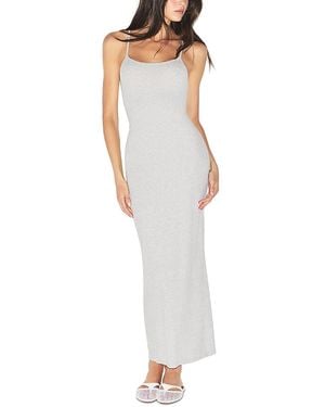Skims Cr Long Tank Dress - White