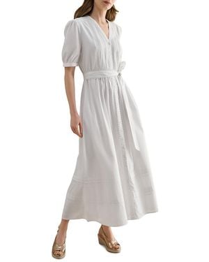 Hobbs Thandie Button Front Dress - Gray