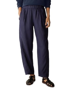 Eileen Fisher Ankle Pleated Lantern Pants - Blue