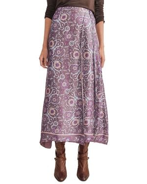 Splendid Cyrus Tie Side Midi Skirt - Purple