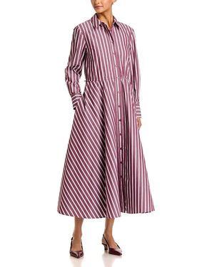 Toccin Anika Long Sleeve Shirt Dress - Purple