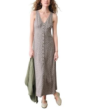 Marine Layer Camila Printed Maxi Dress - Brown