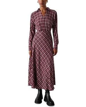 Whistles Collared Midi Dress - Purple