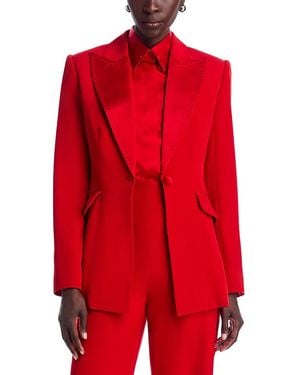Sergio Hudson Silk Stitch Tuxedo Jacket - Red