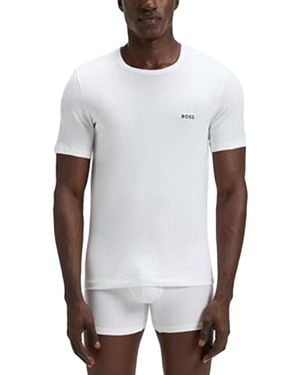 BOSS Jersey Cotton Tee, Pack Of 3 - White