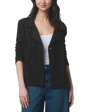 Splendid French Terry Double Breasted Blazer - Black