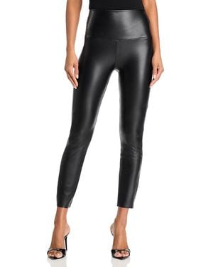 Norma Kamali Faux Leather Long Leggings - Black