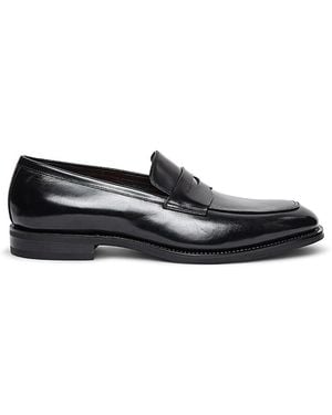 Santoni Adrian Penny Loafers - Black