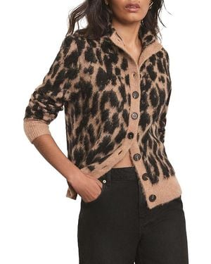 Mint Velvet Fuzzy Texture Knit Cardigan - Black