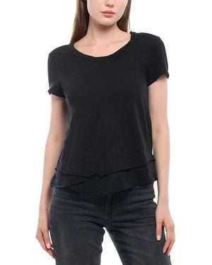 Wilt Tiered-Hem Tee - Black