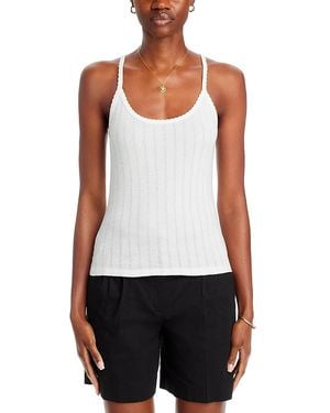 Leset Pointelle Tank - White