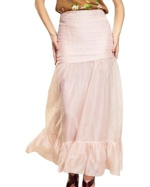 Cynthia Rowley Serafina Silk Skirt - Pink