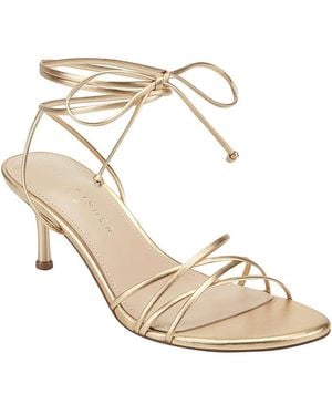 Marc Fisher Gineva Lace-up Dress Sandals - Metallic