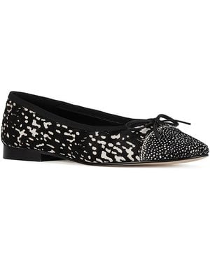 Jeffrey Campbell Arabesq-F Calf Hair Bow Ballet Flats - Black