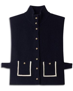 Sandro Lucy Wool & Cashmere Vest - Blue