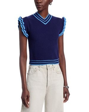 AREA STARS Trim Knit Top - Blue