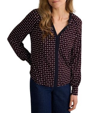 Hobbs Zelia Printed Top - Blue