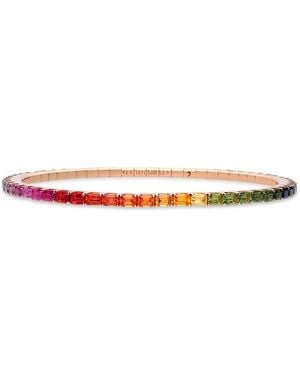 EXTENSIBLE Sapphire Stretch Tennis Bracelet - White