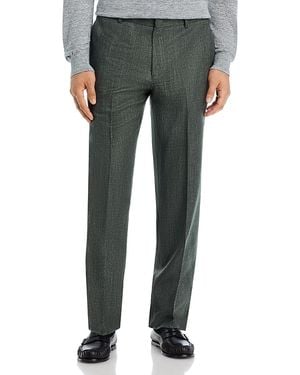 Vince Wool, Silk & Linen Melange Regular Fit Suit Pants - Gray