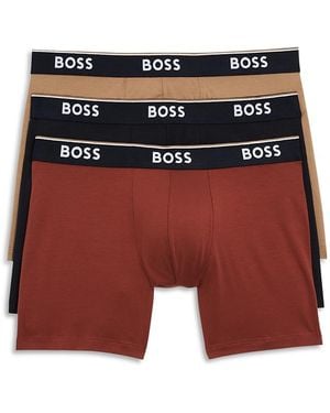BOSS Power Boxer Briefs, Pack Of 3 - Red