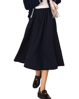 Maje Jissila Tailored Midi Skirt - Blue
