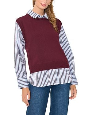 Vince Camuto Collared Layered Look Top