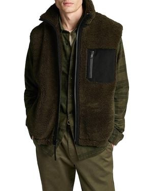 Vince Faux Sherpa Zip Vest - Black